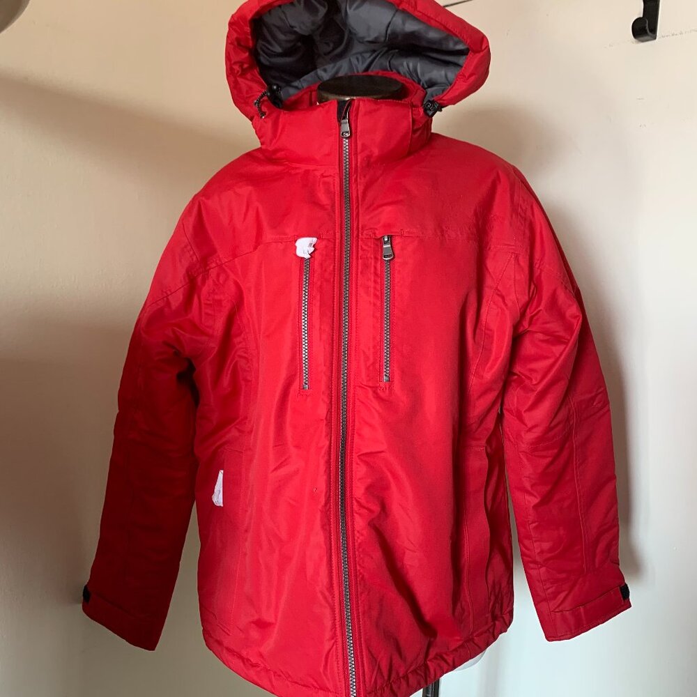 CLIQUE RED WINTER HOODED JACKET SIZE M WOMENS 100% POLYESTER NEW